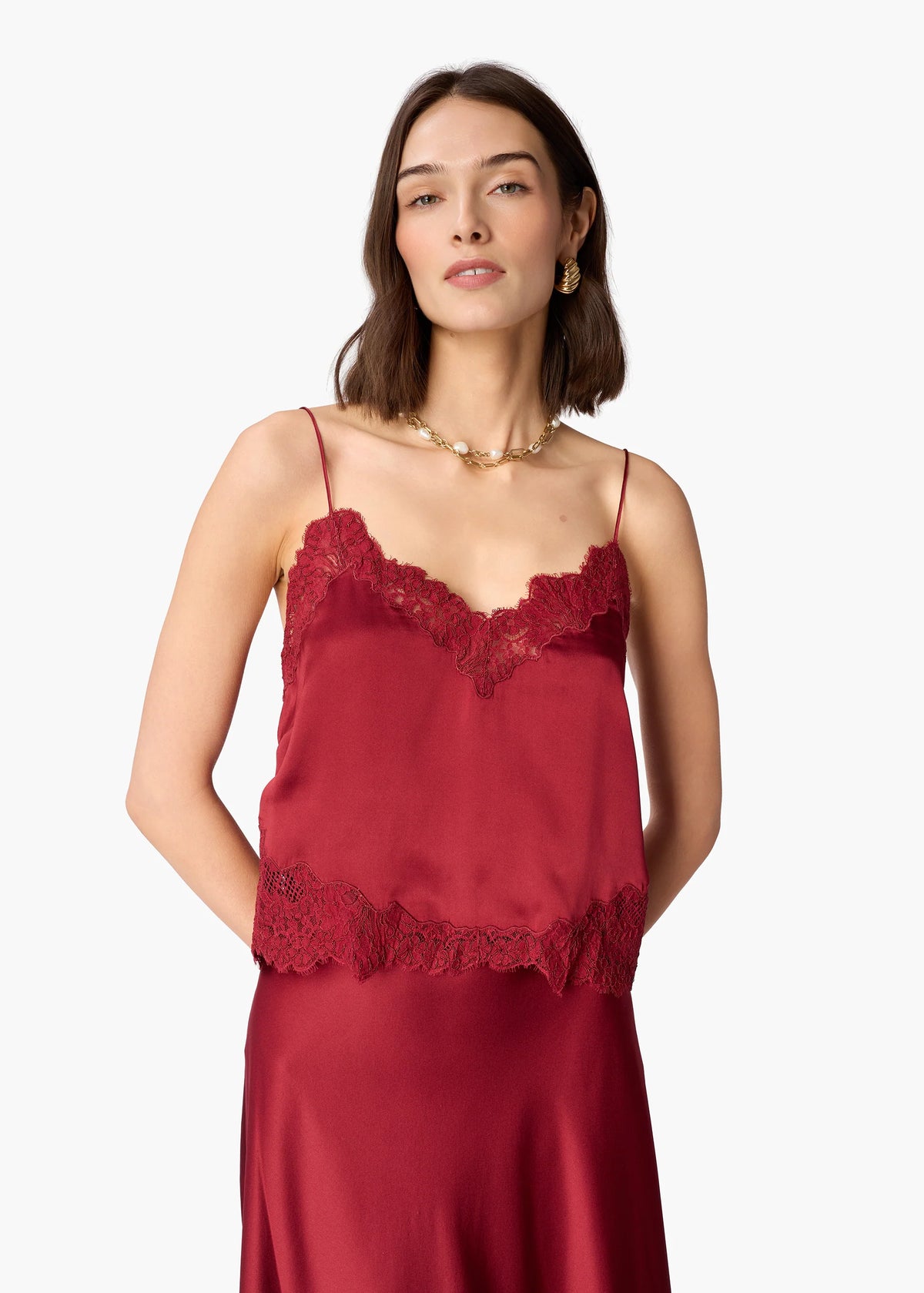 CAMI NYC MALENA SILK CAMISOLE COMPOTE BUTTERY SOFT SILK