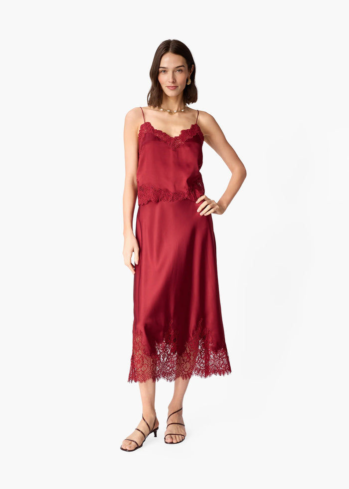 CAMI NYC MALENA SILK CAMISOLE COMPOTE BUTTERY SOFT SILK