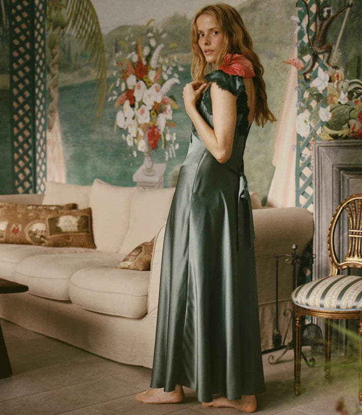 Doen Fiona Dress in Dulac Green
