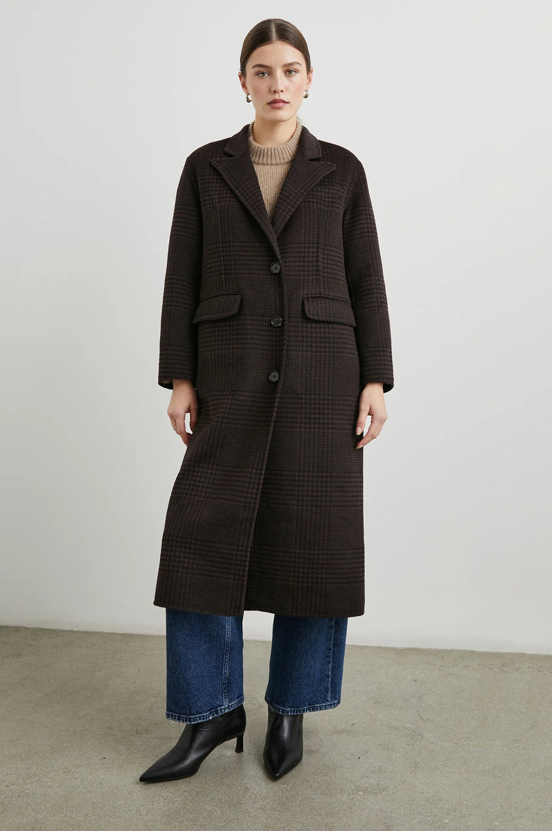 Rails Gallery Coat Espresso Houndstooth