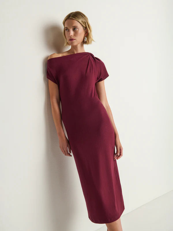 Nation Ltd Hallie Midi Dress Port