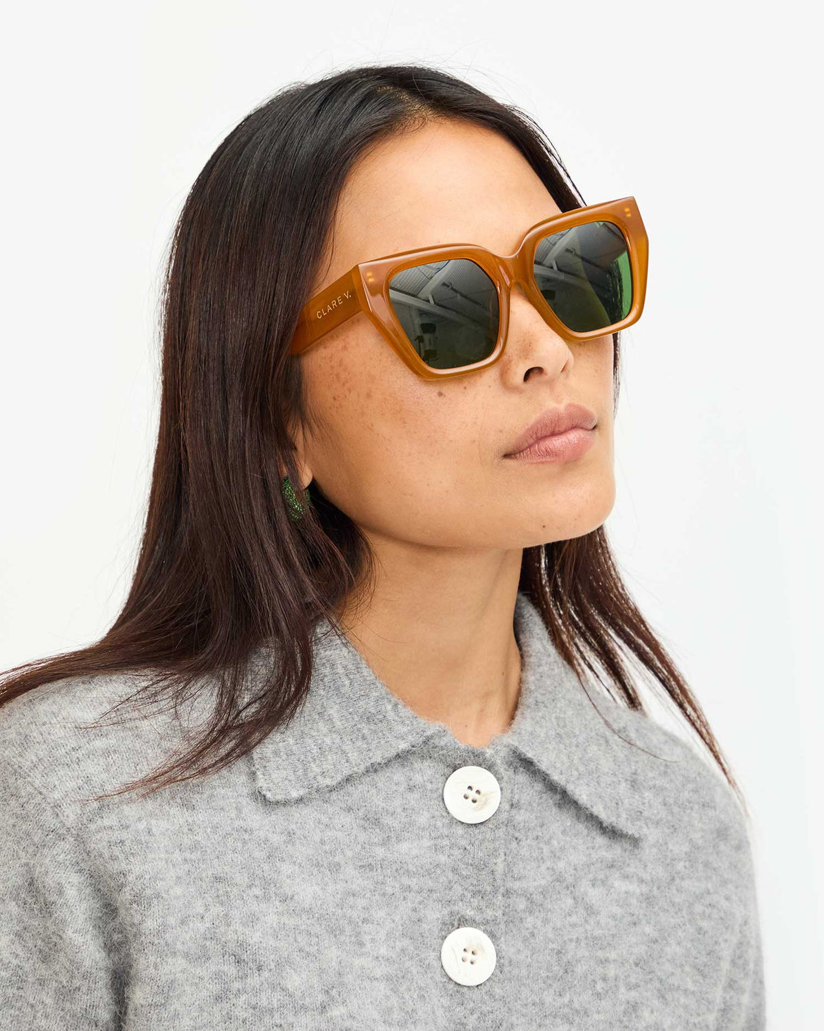 Clare V. Heather Sunglasses Mustard