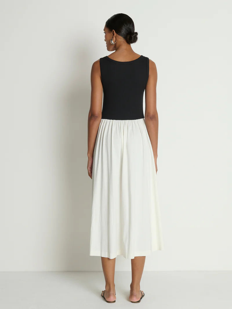Nation LA Karla Midi Dress Porcelain Color Block