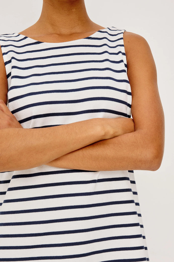 Rails Kaylee dress Ivory Navy Stripe