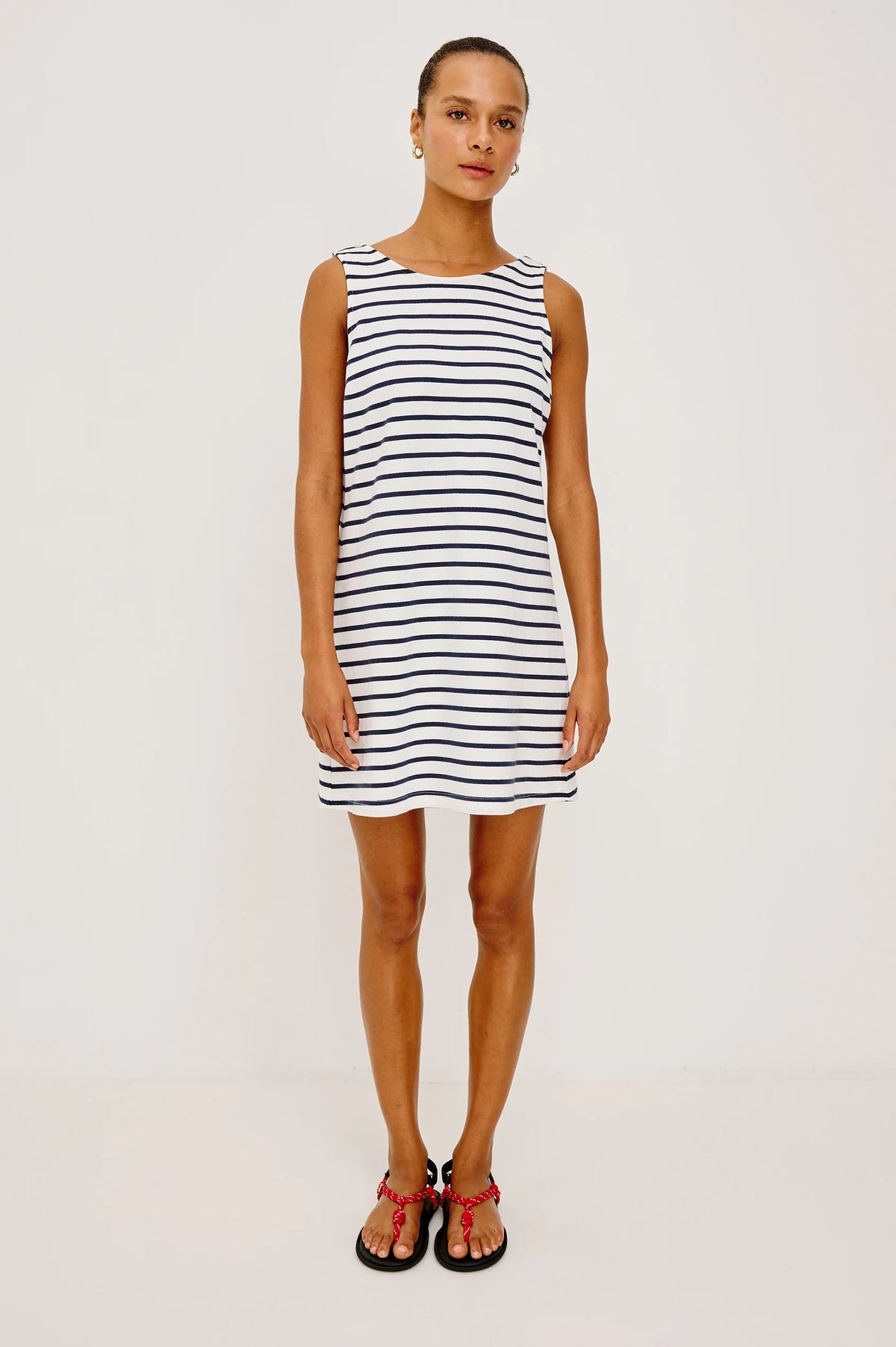 Rails Kaylee dress Ivory Navy Stripe