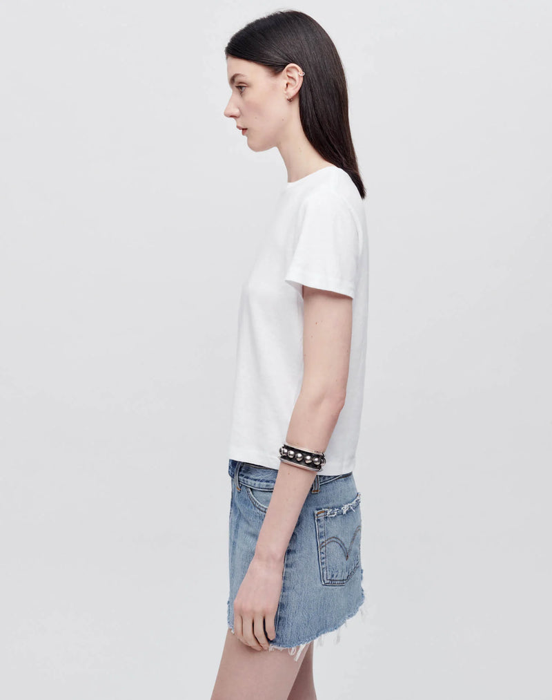 Re/Done HANES CLASSIC TEE Optic White
