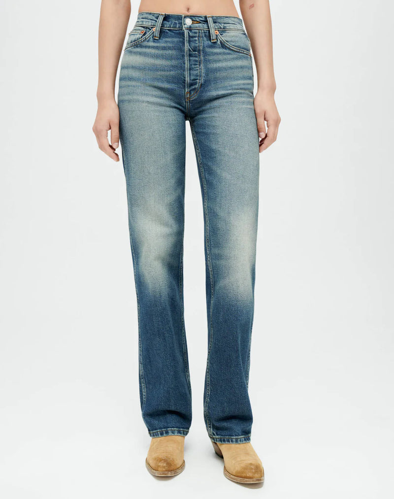 RE/DONE Comfort Stretch High Rise Loose - Distressed Wash