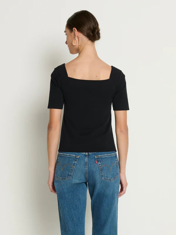 Nation LA Lana Twisted Top Jet Black