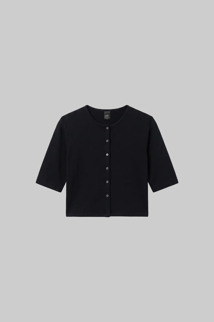 Leset Lauren Mid Sleeve Cardigan Black
