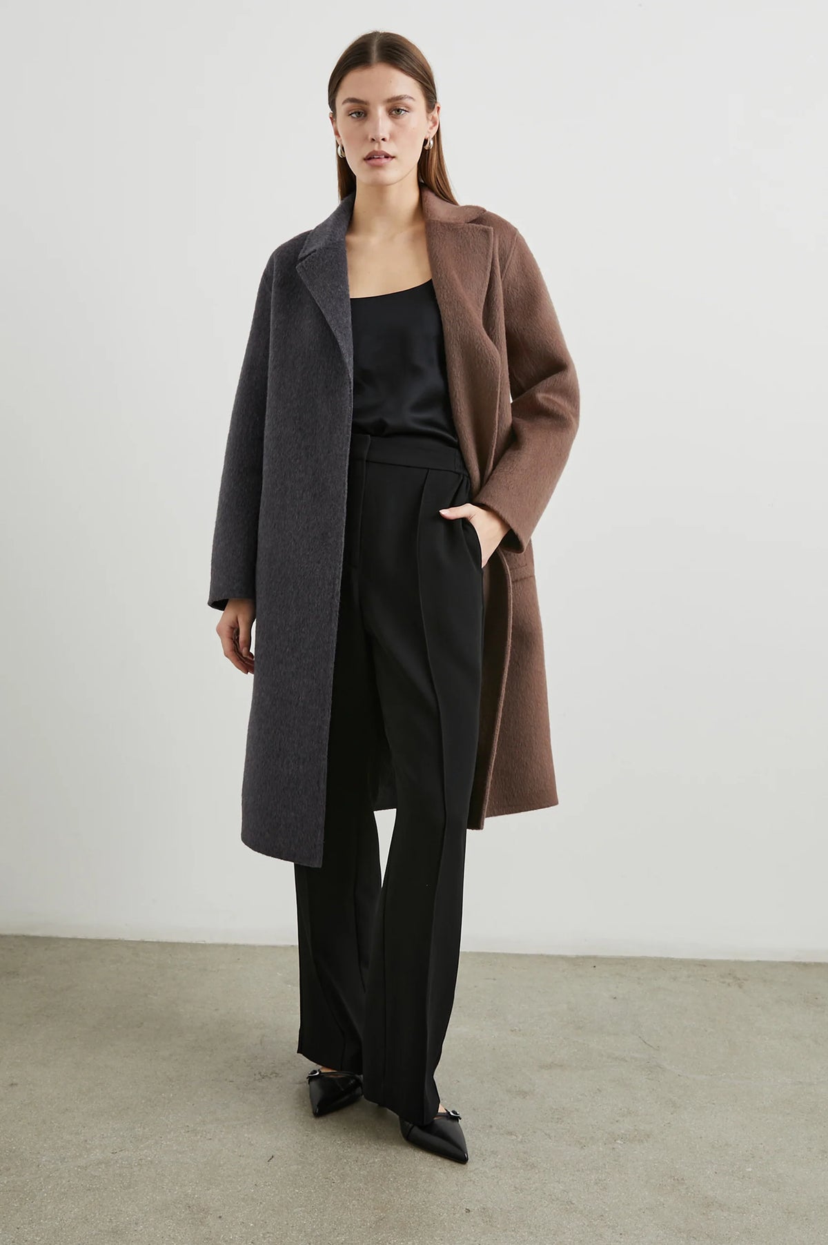 Rails Lore Coat Charcoal Mink Mix