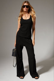 SPRWMN Supima Cotton Easy Pants Black