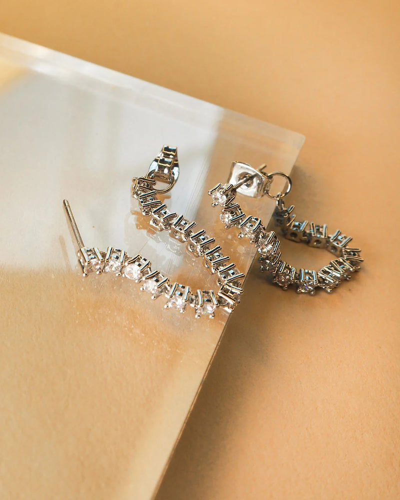 LUV AJ BALLIER CHAIN STUDS- SILVER