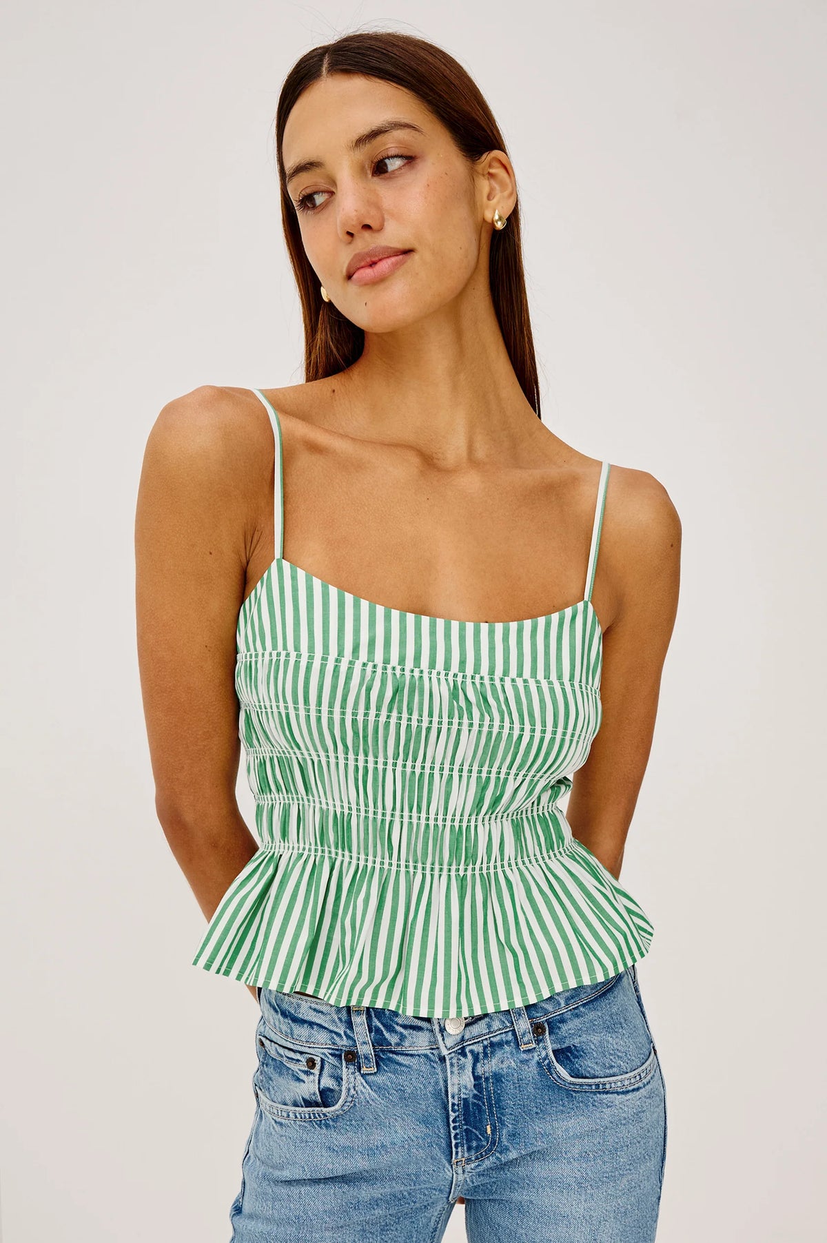 Rails Makenna top Emerald Stripe