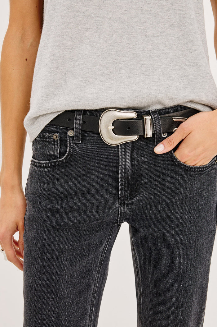 Rails Nashville Belt Black Silver