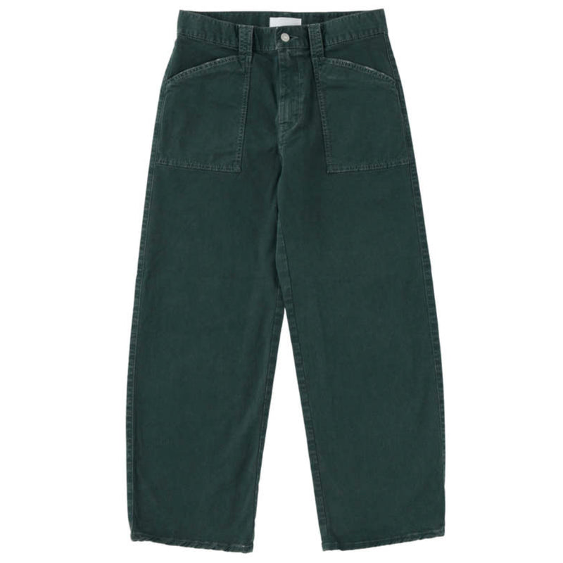 Moussy Vintage Pomonok Gusset Cargo Pants in Pine Dark Green