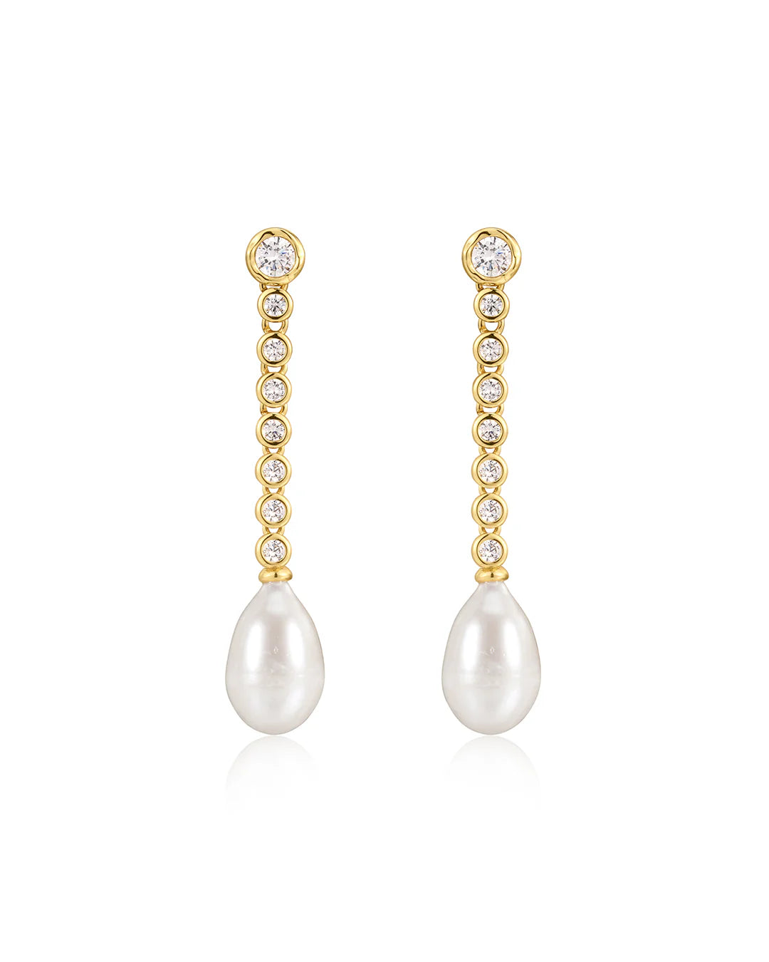 Luv Aj THE PEARL DROP STUDS gold