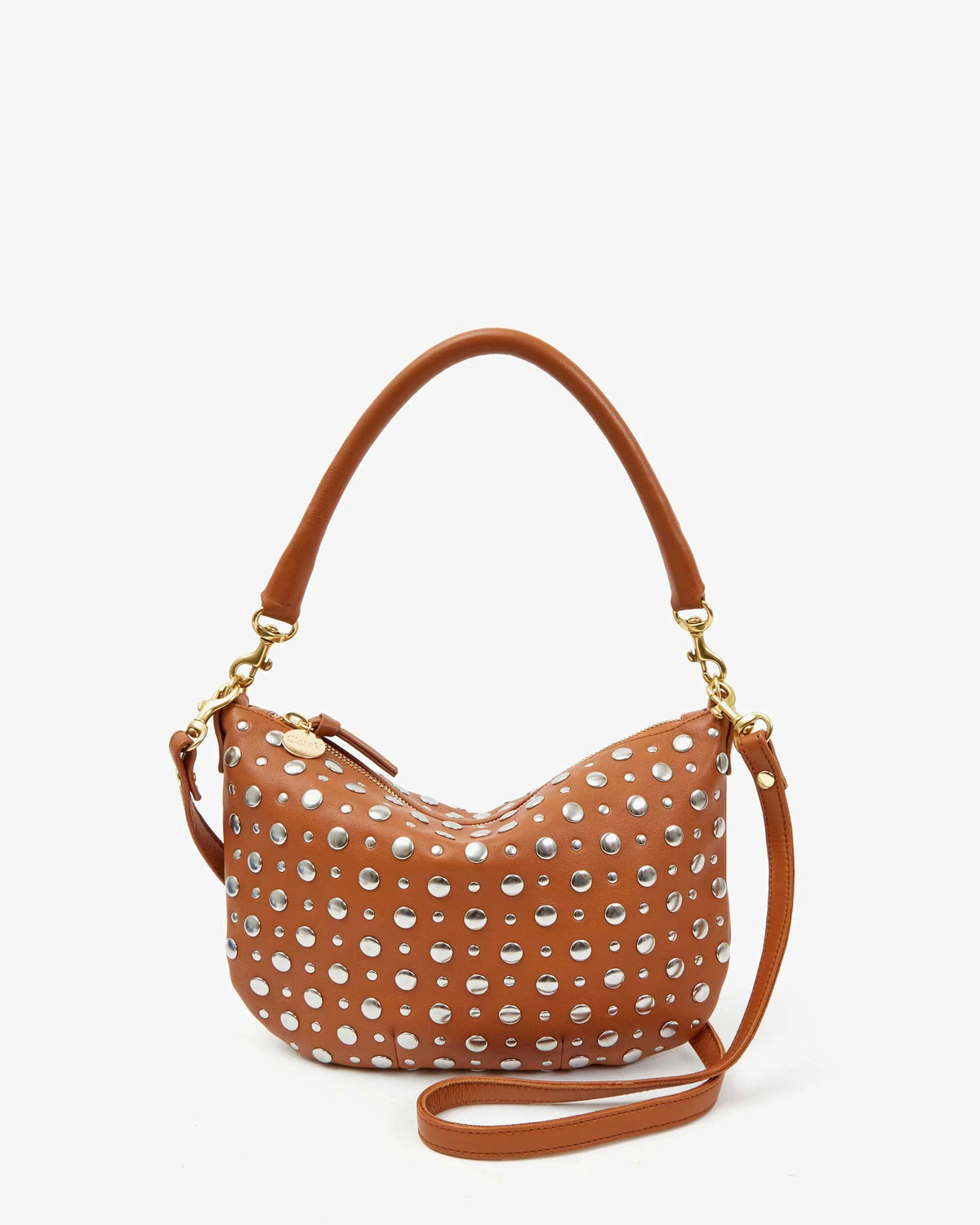 Clare V. Petit Moyen Cuoio Nappa w/ Studs