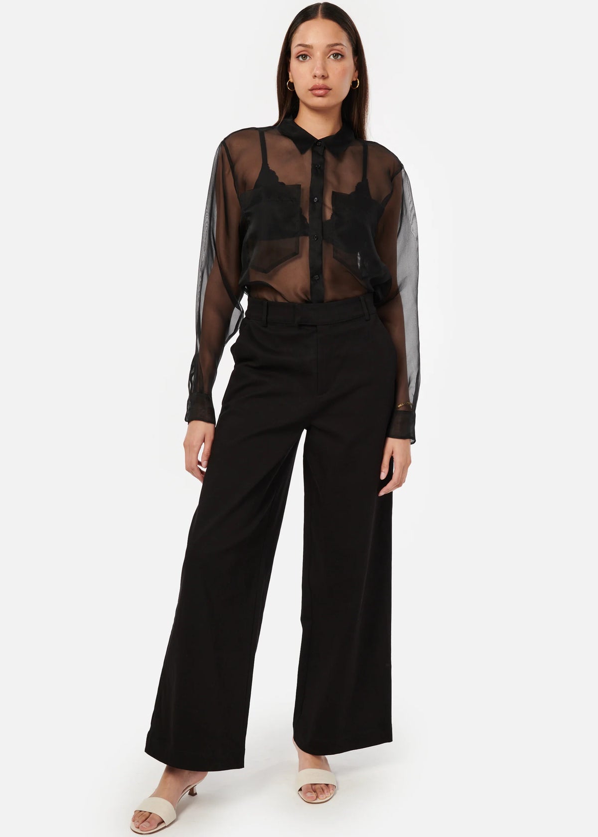 Cami NYC SAMSON SHEER TOP BLACK