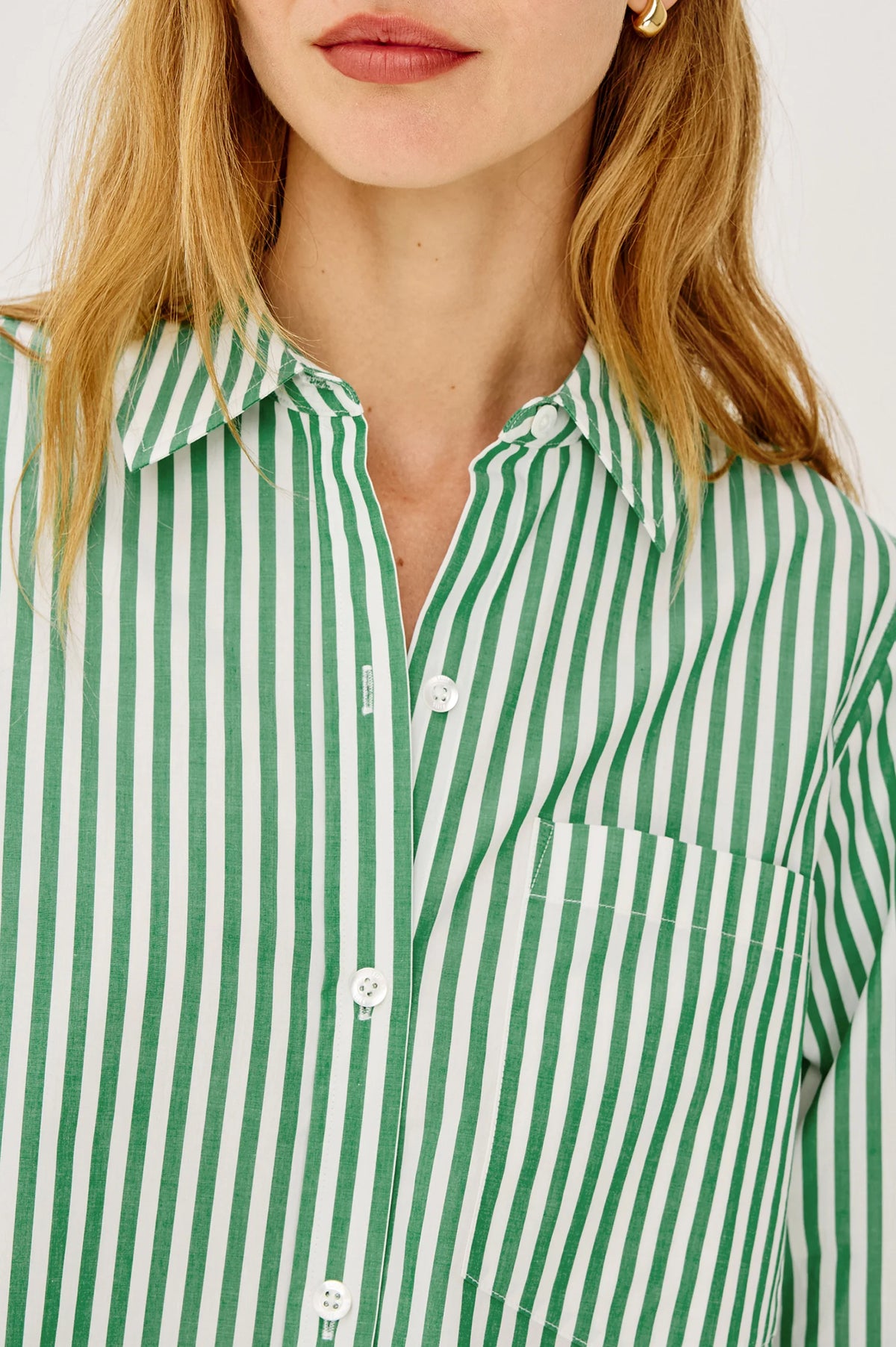 Rails Ramy shirt Emerald Stripe