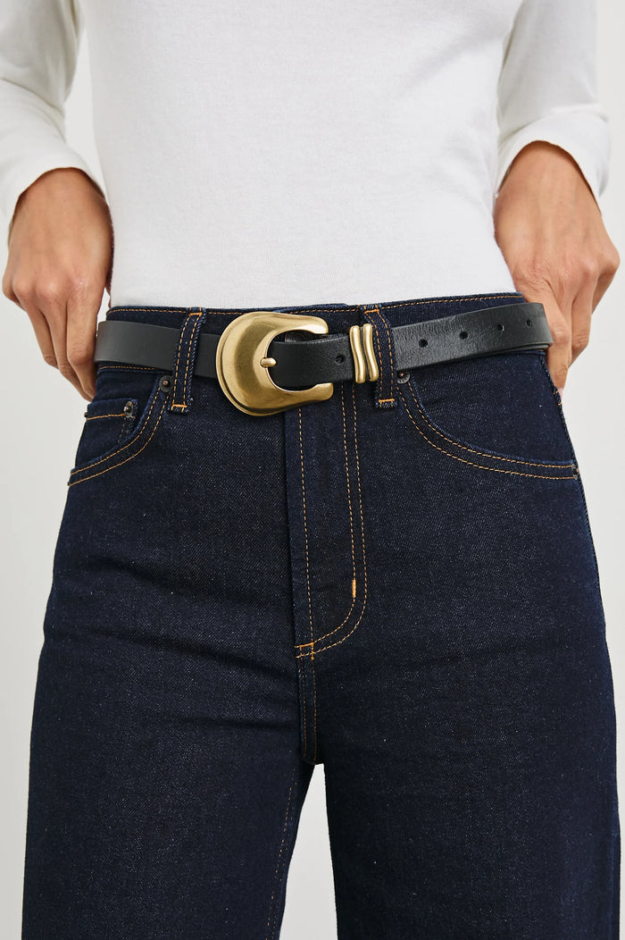 Rails Rodeo Belt Black Gold