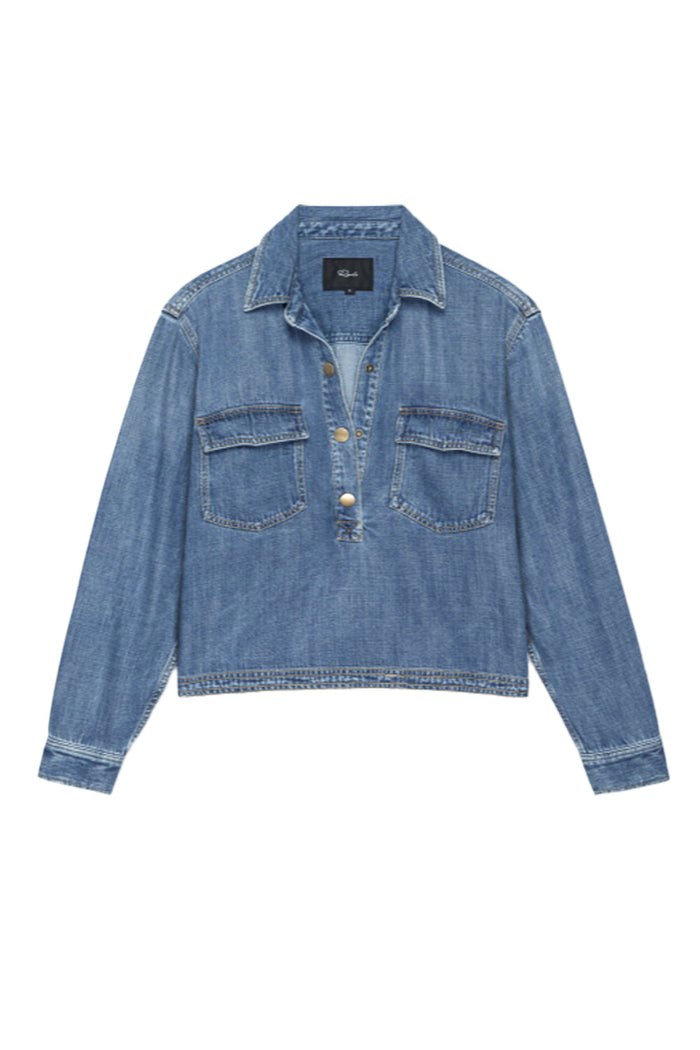 Rails  Ports Top in Antique Blue