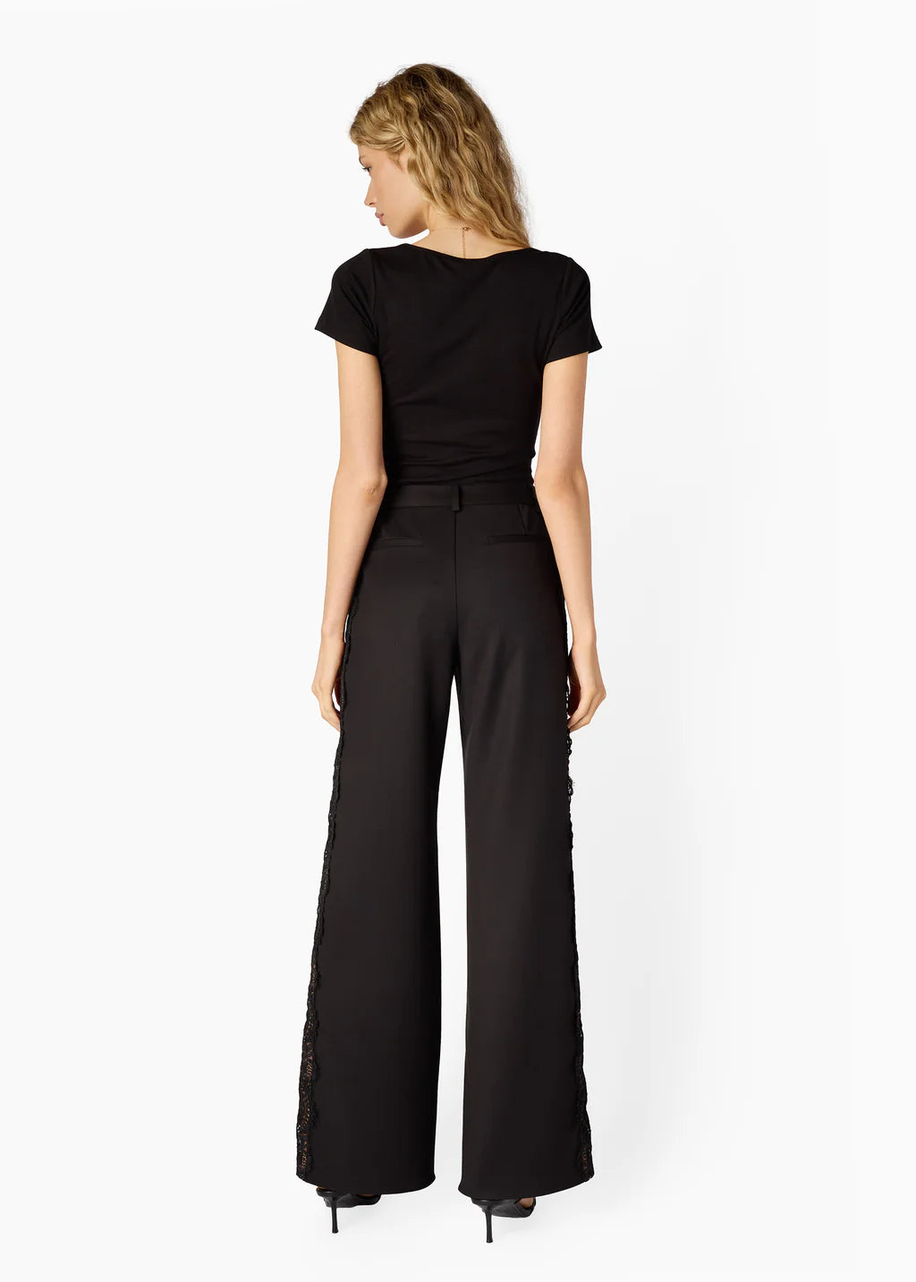 Cami NYC Sana Rib Knit Tee Black Ultra-Stretch Rib Knit