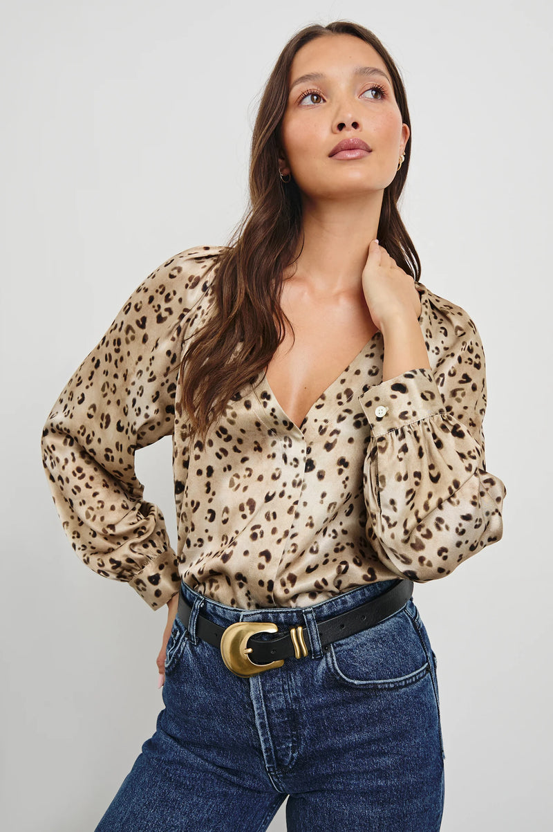 Rails Sandra Top Champagne Leopard