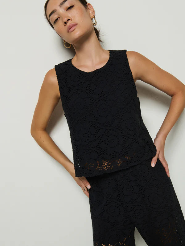 Nation LTD Sheri Lace Sleeveless Black