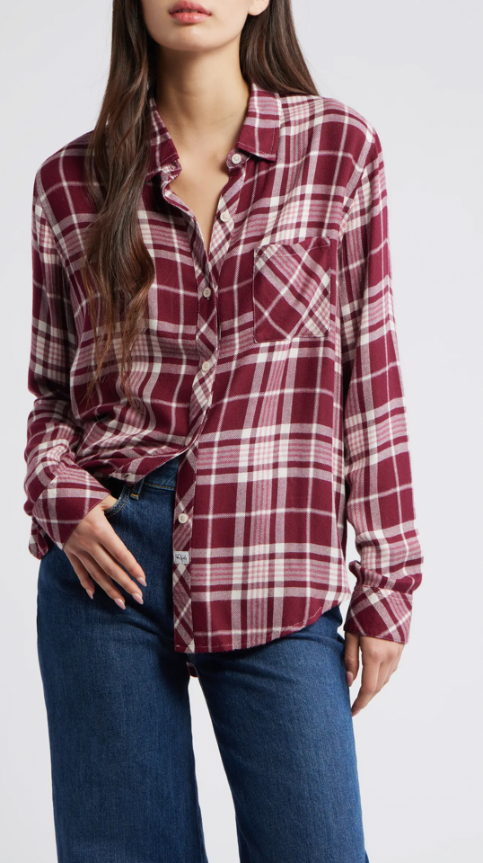 Rails Hunter Plaid Button-Up Shirt Winterberry