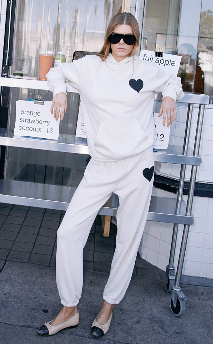 SPRWMN VINTAGE WHITE HEART HOODIE