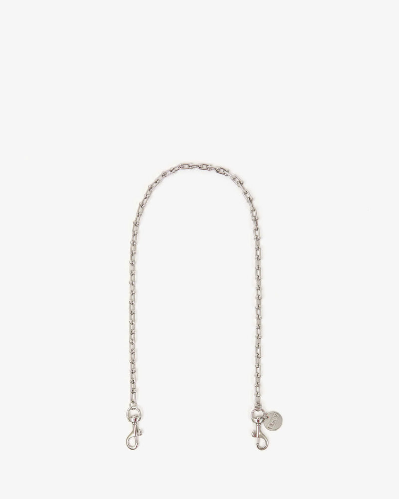 Clare V. Horseshoe Chain Shoulder Strap Silver