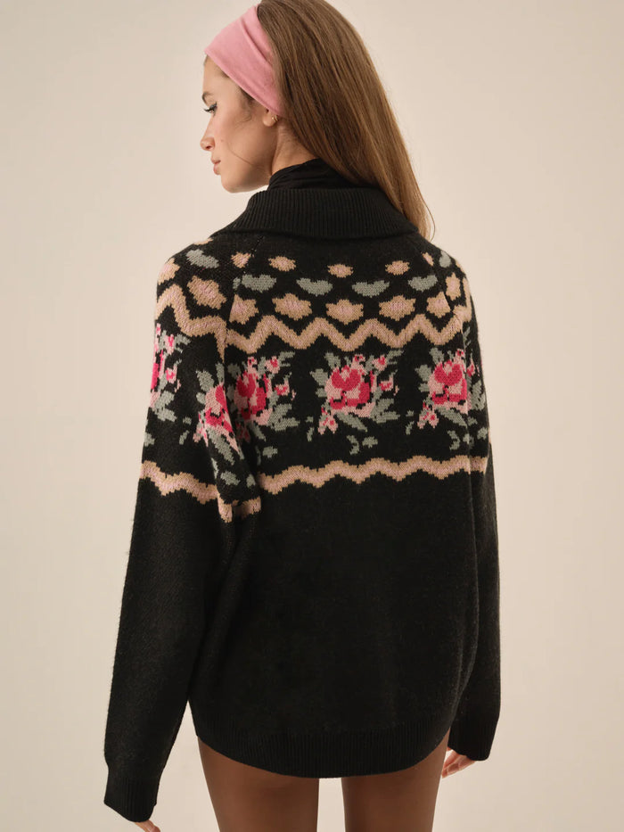 For Love & Lemons Ski Lodge Zip-Up Sweater