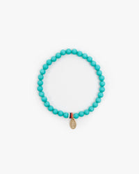 Clare V. Stone Beaded Stretch Bracelet Turquoise