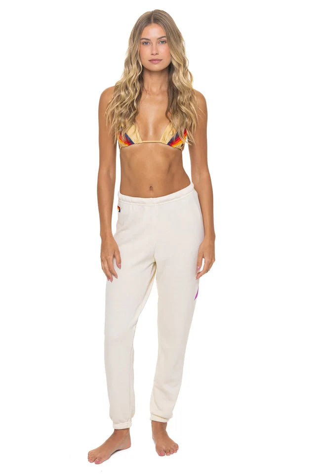 Aviator Nation BOLT FADE SWEATPANTS - VINTAGE WHITE // PINK // PURPLE