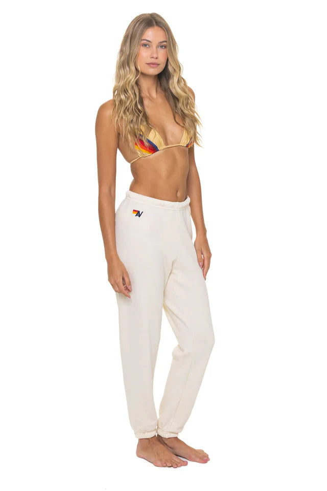 Aviator Nation BOLT FADE SWEATPANTS - VINTAGE WHITE // PINK // PURPLE