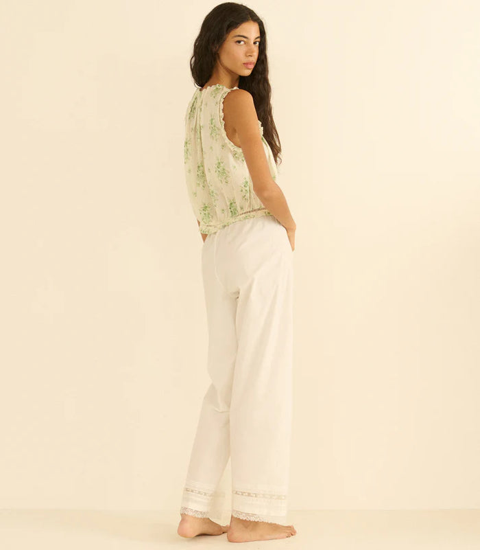 Doen Traveler Top in Vert Petit Bouquet de Chamonix