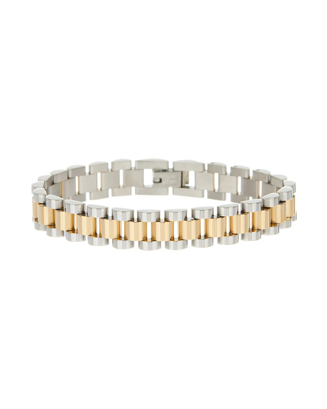 LUV AJ TWO-TONED TIMEPIECE BRACELET