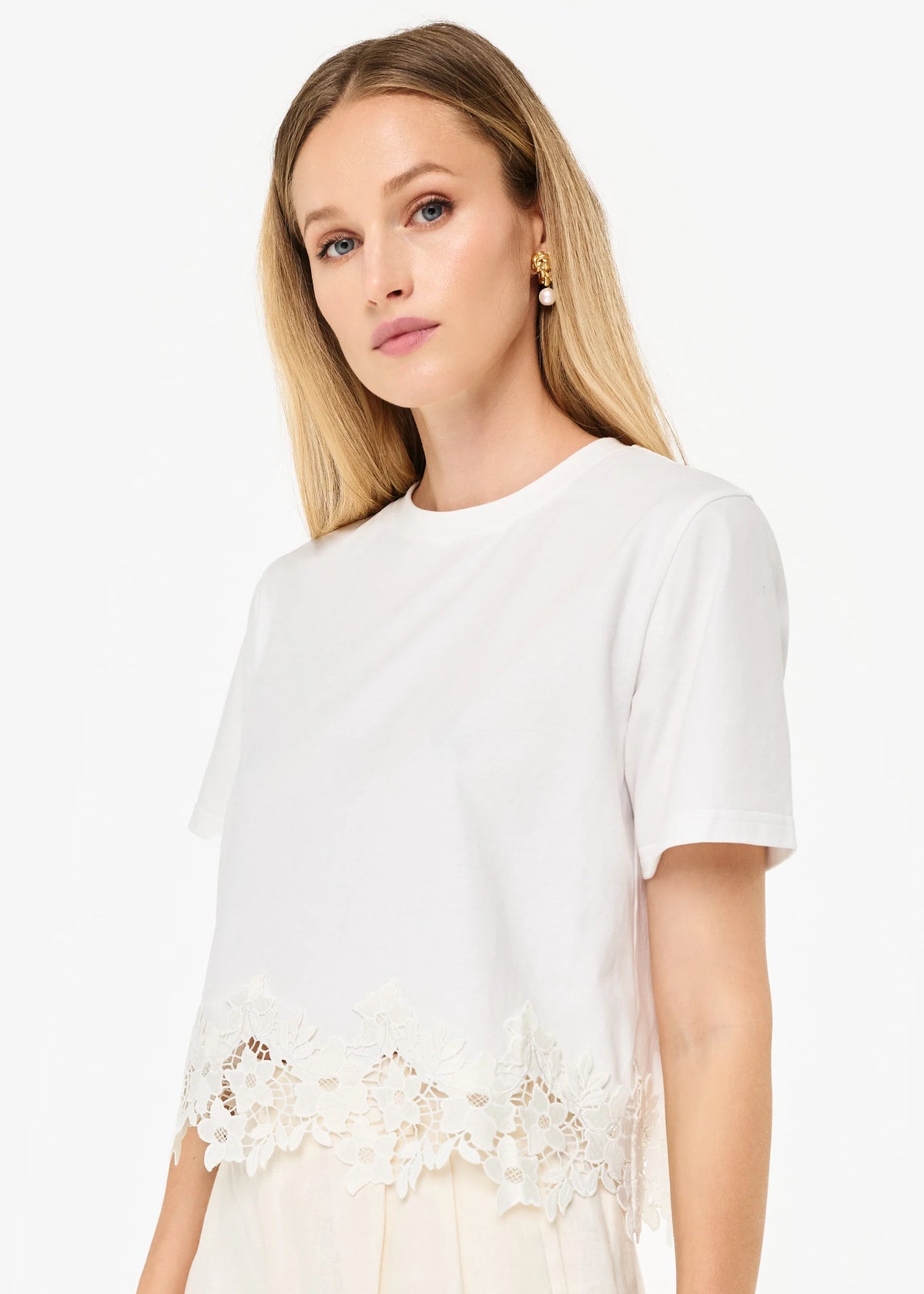CAMI NYC KEANU COTTON TEE WHITE