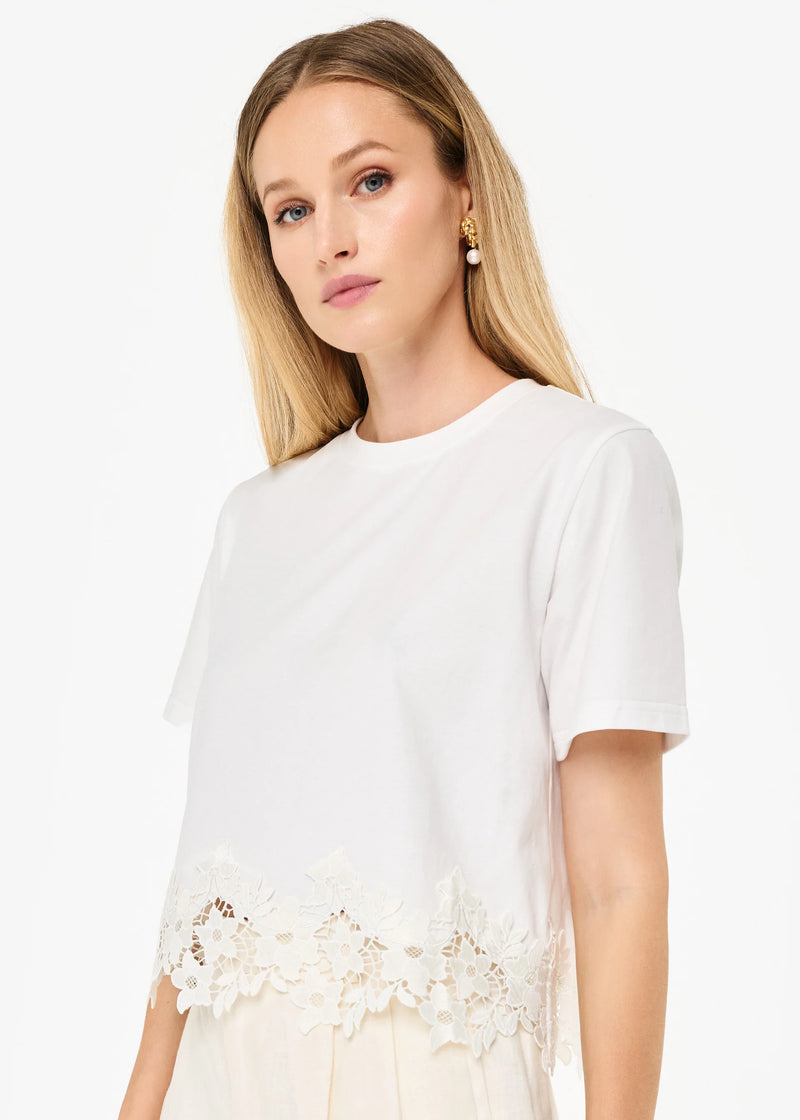 CAMI NYC KEANU COTTON TEE WHITE