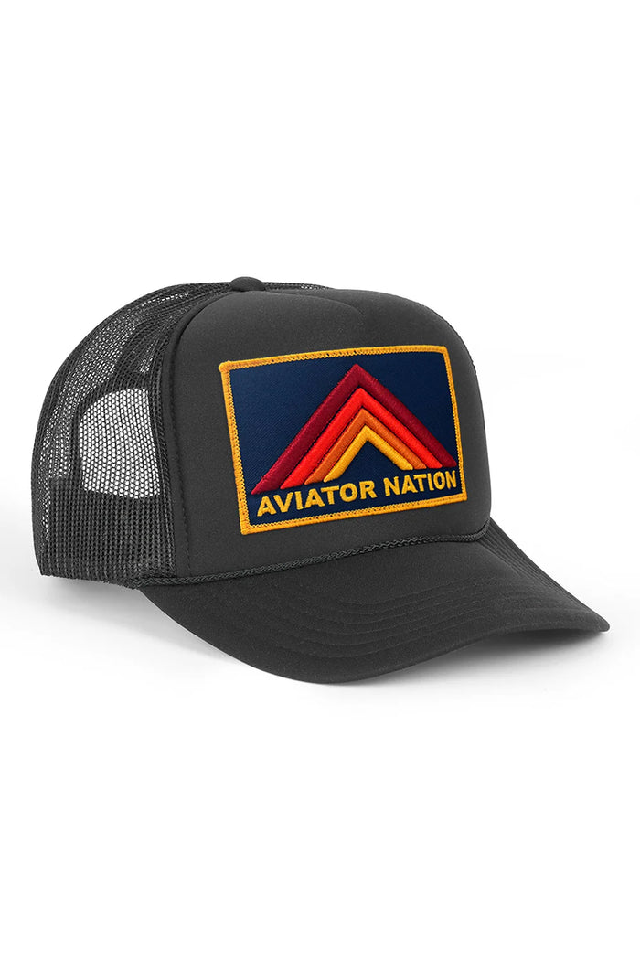 Aviator Nation MOUNTAIN STRIPE VINTAGE TRUCKER HAT