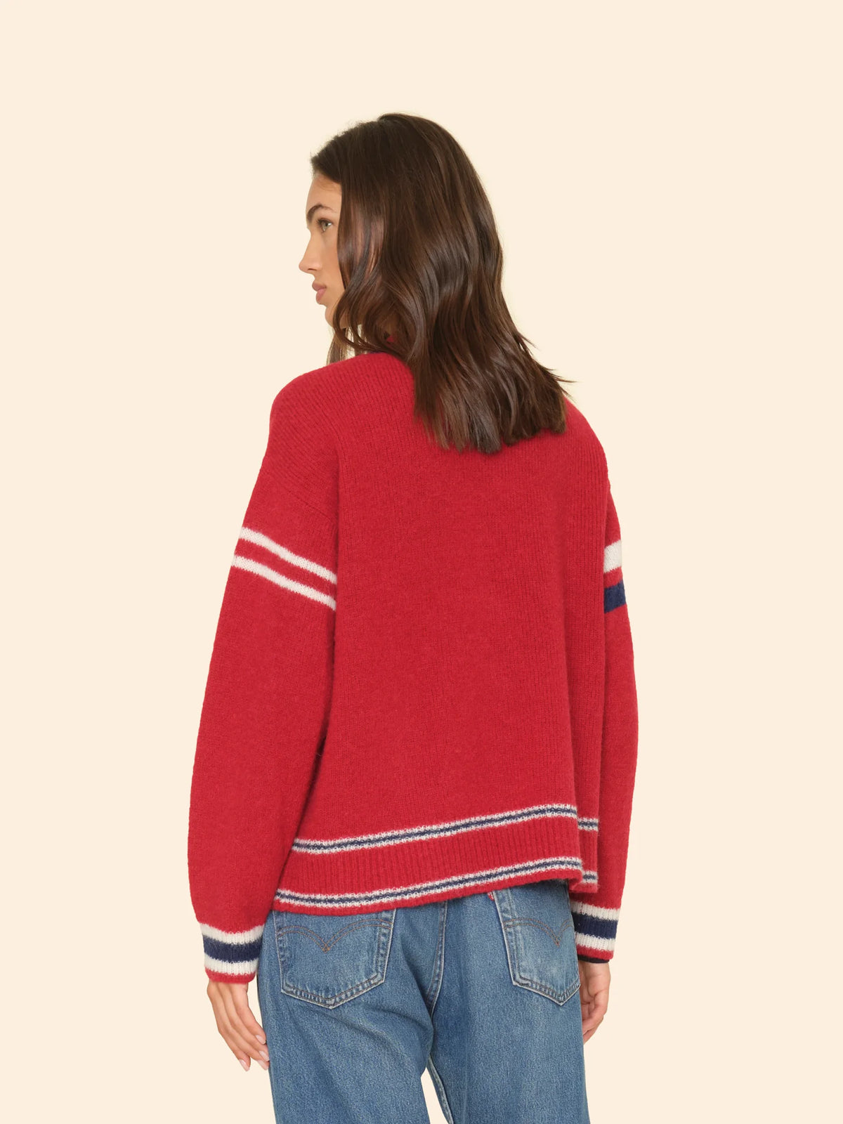 Xirena Red Blue Carey Cardigan