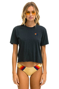 Aviator Nation BASIC BOYFRIEND TEE - CHARCOAL