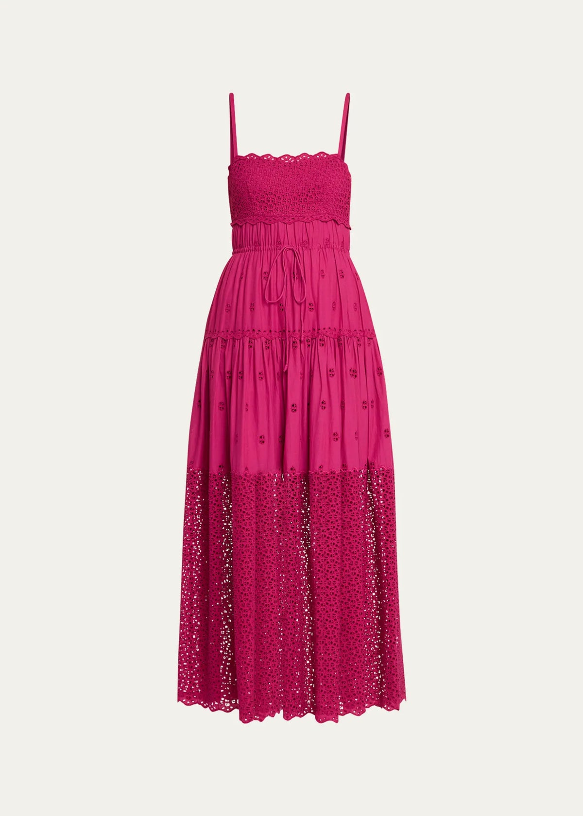 ULLA JOHNSON sadore Eyelet A-Line Maxi Dress RUBY