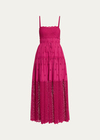 ULLA JOHNSON sadore Eyelet A-Line Maxi Dress RUBY