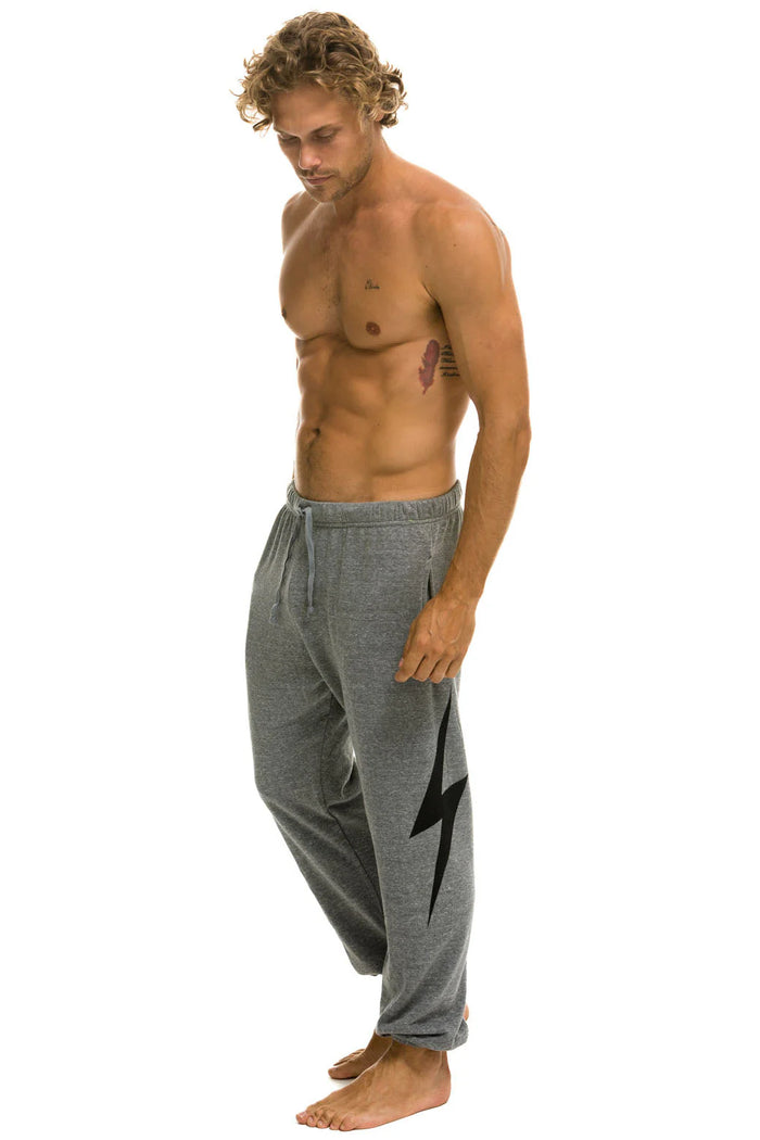 AVIATOR NATION BOLT SWEATPANTS - HEATHER GREY