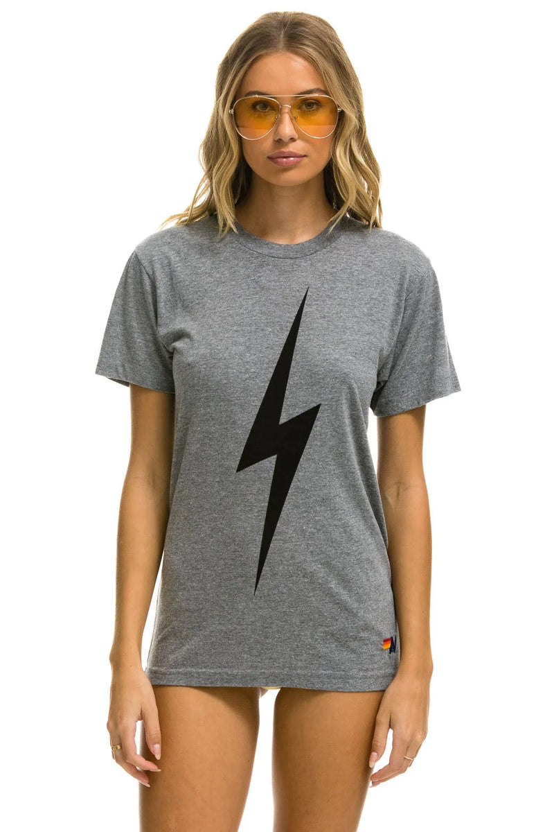 AVIATOR NATION BOLT TEE - HEATHER GREY