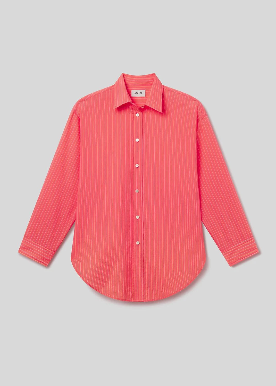 AGOLDE Sona Shirt In Fontana Stripe/Candy