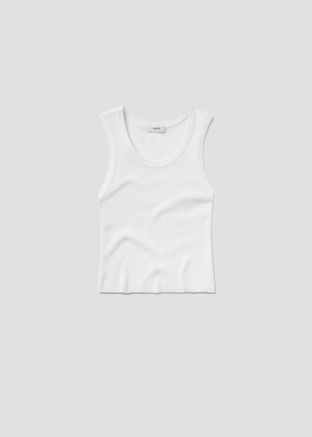 AGOLDE Shrunken Poppy Tank In White