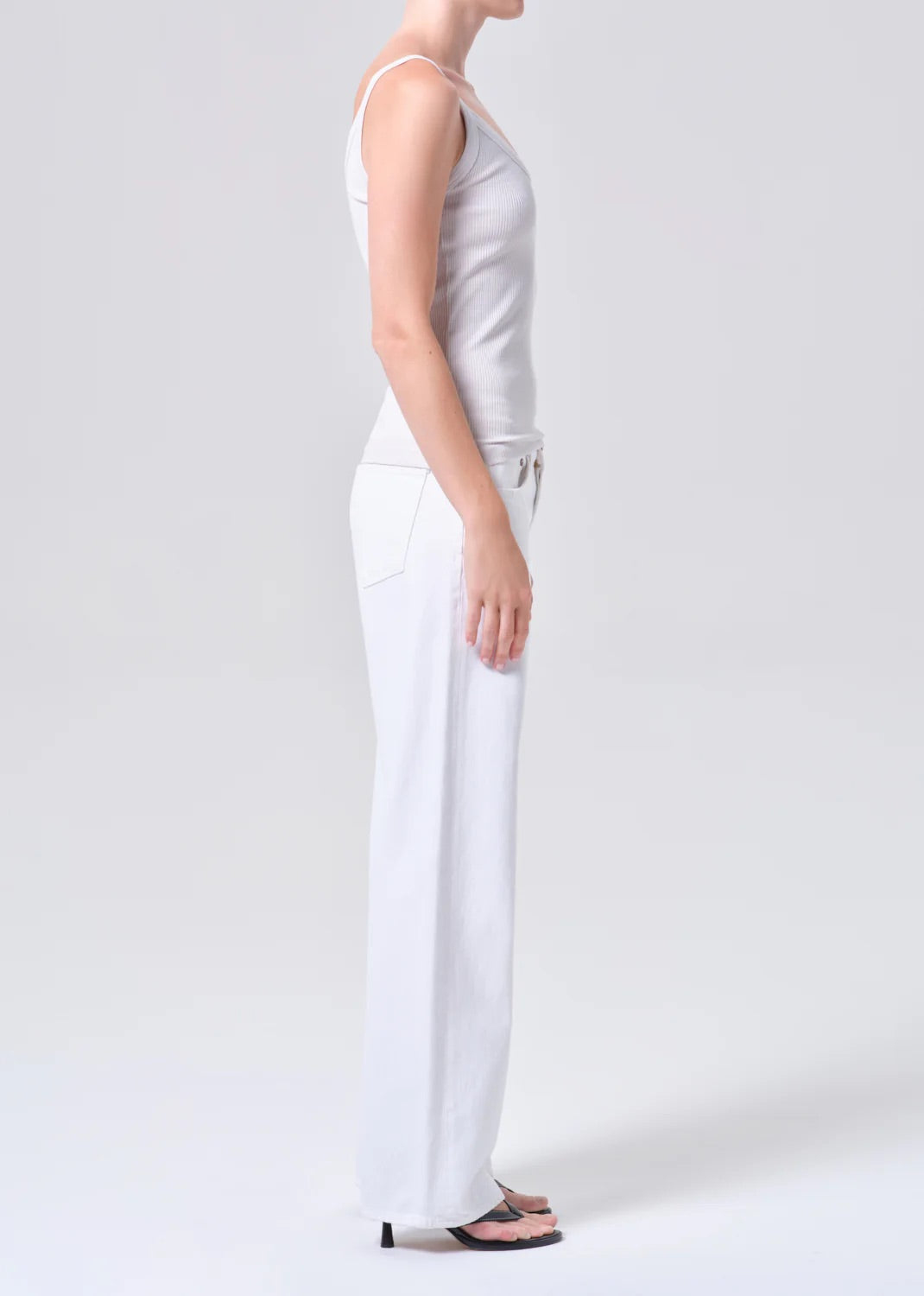 AGOLDE Low Rise Loose In Marshmallow