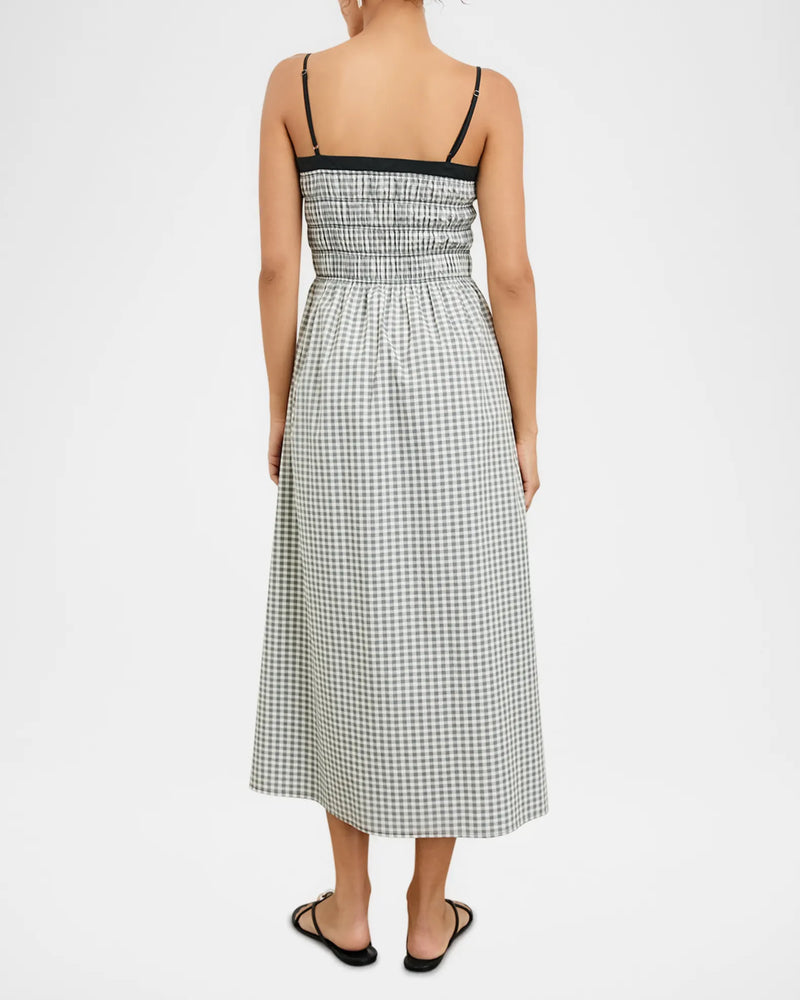 Rails Primrose Midi Dress IVORY JET GINGHAM